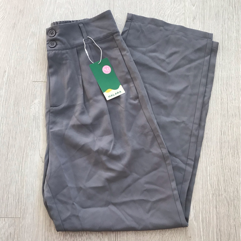 Halara Flex™ High Waisted Zipper Pocket Shirred Straight Leg Trouser Pants - Picture 6 of 14